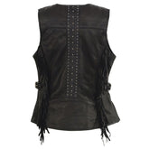 Women’s Black Snap Front Vest